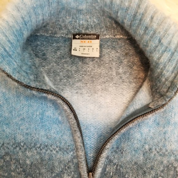 COLUMBIA  Zip Front Ombre Stripe Sweater - Picture 5 of 9